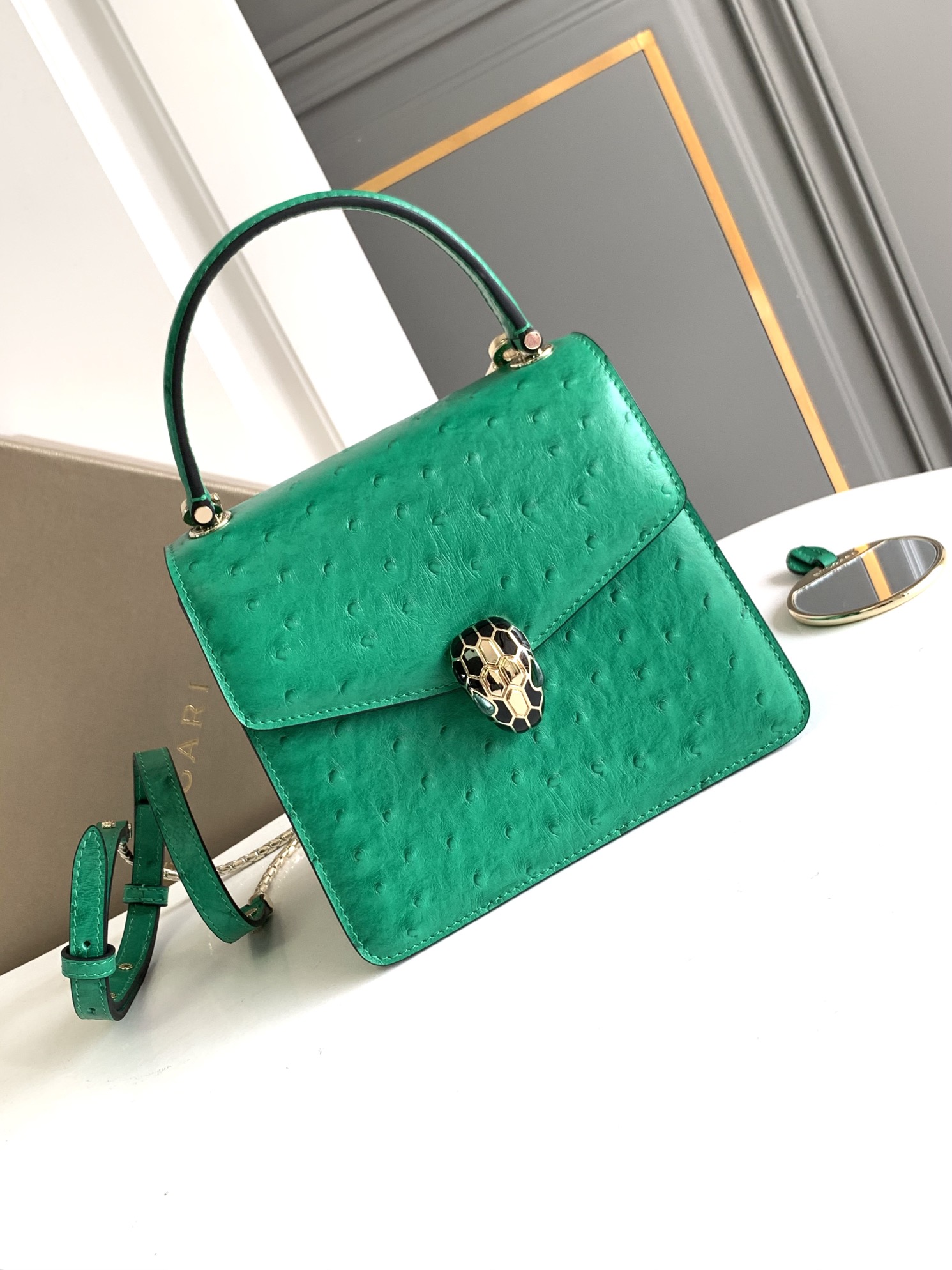 Bvlgari Serpenti Forever Mini Top Handle Green